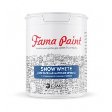 Акриловая матовая краска FAMA PAINT SNOW WHITE для стен и потолков